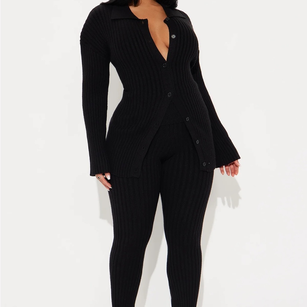 Fashion Nova Black Cardigan Sweater